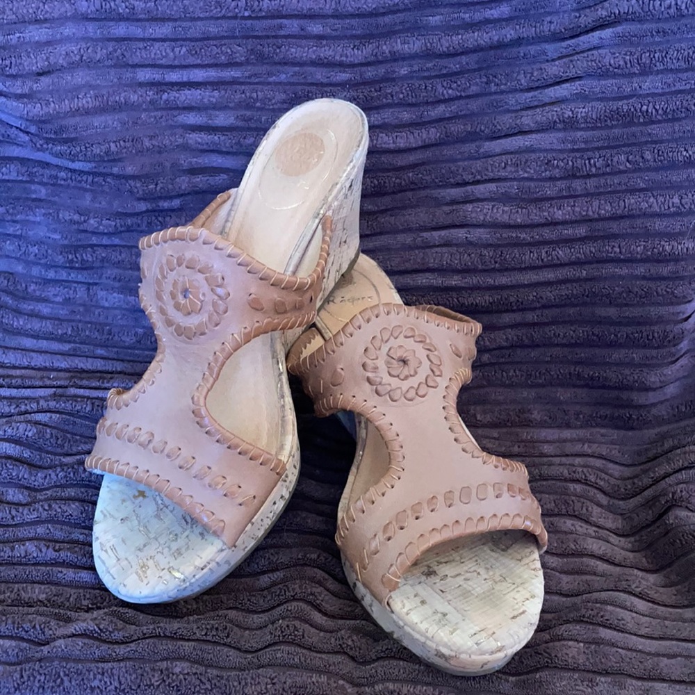 Jack Roger wedge sandal, Size 8, EUC